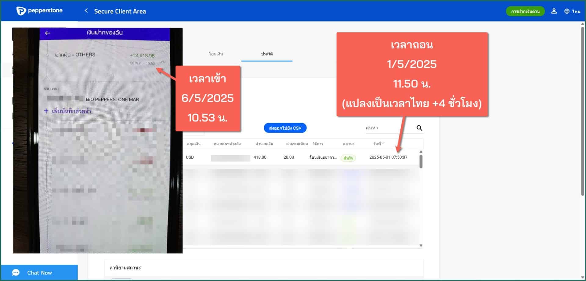 Pepperstone รอถอนเงินนานไหม 2025