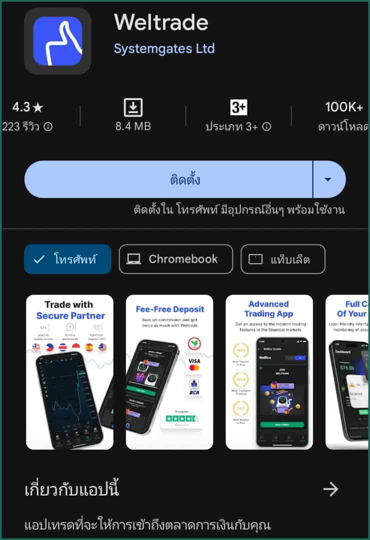 แอพเทรด weltrade