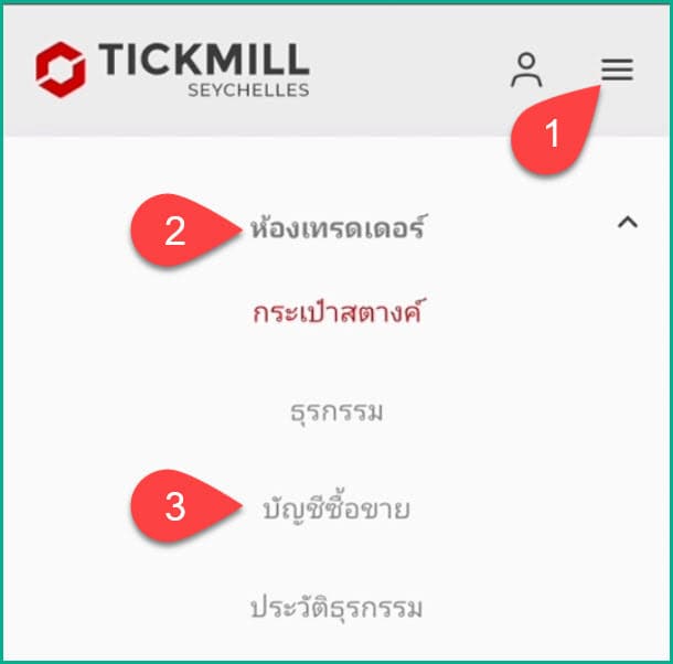 19 บัญชีซื้อขาย tickmill