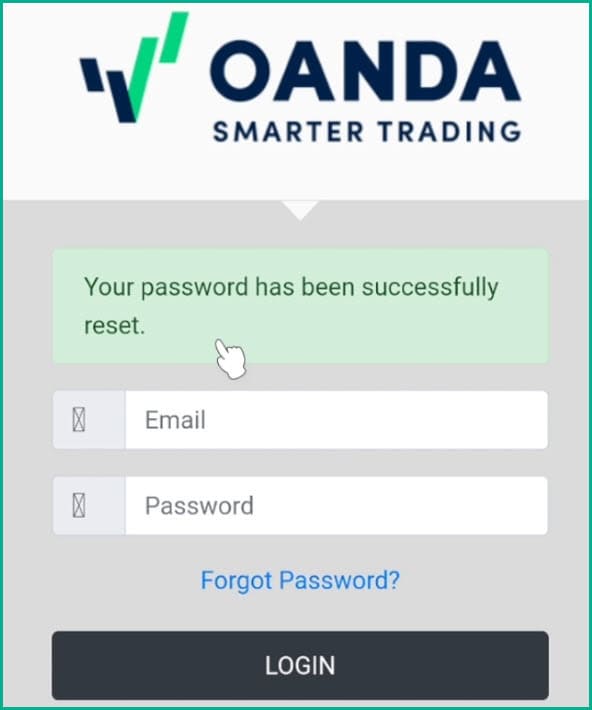 12 เปลี่ยนรหัสผ่าน oanda สำเร็จ