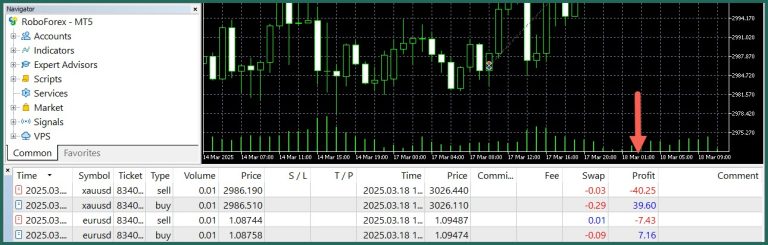 RoboForex Swap 2025