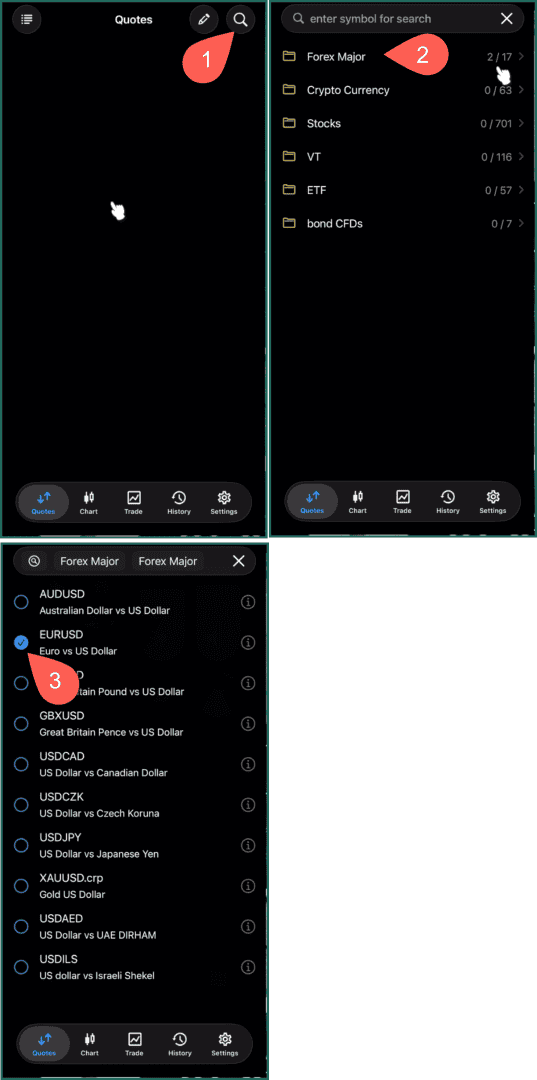 15 เพิ่มสินทรัพย์ที่ต้องการเทรด mt5
