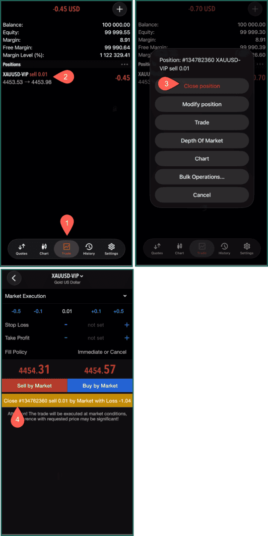 23 วิธีปิดออเดอร์ใน mt5