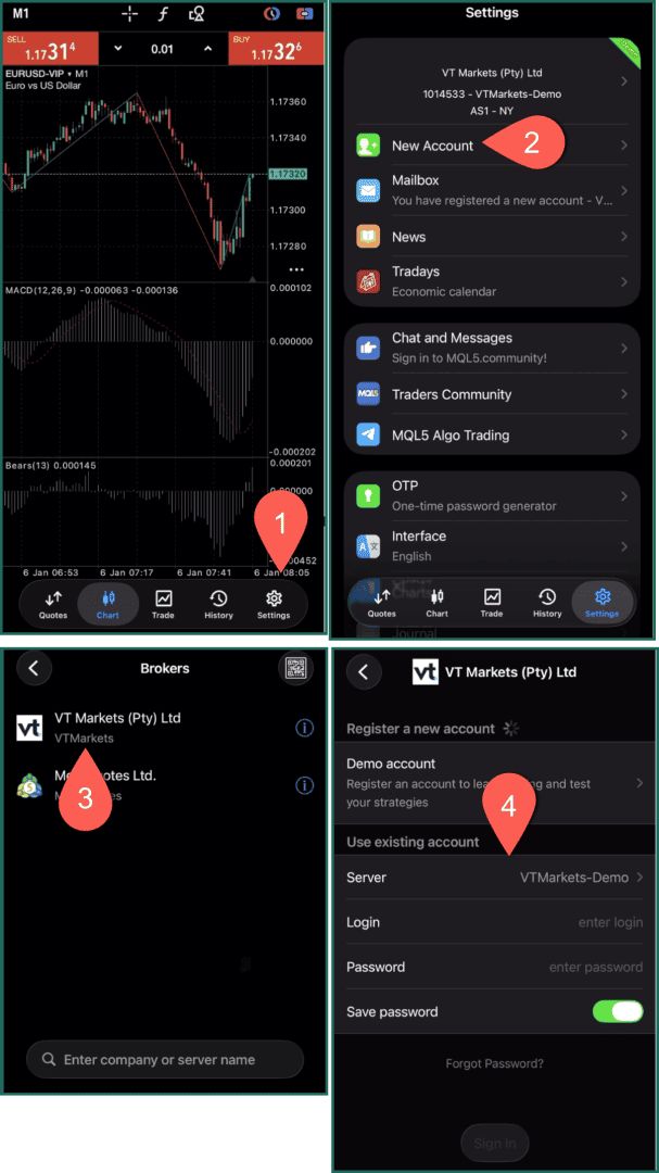 27 วิธีล็อกอินบัญชีเงินจริง vt markets บน mt5